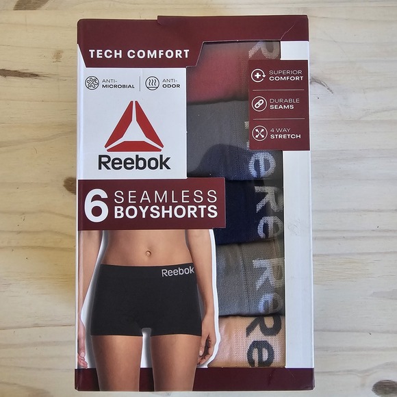 Reebok Women's Tech Comfort 5 Seamless Boyshorts 2X Large 20 22 Tag Free OpenBox - Picture 7 of 7